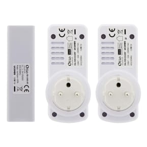 Lot de 2 prises 10A 2P+T télécommandées avec télécommande - Blanc - Zenitech — image 3
