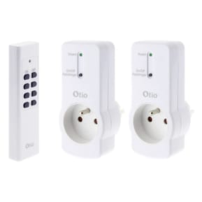 Lot de 2 prises 10A 2P+T télécommandées avec télécommande - Blanc - Zenitech — image 4