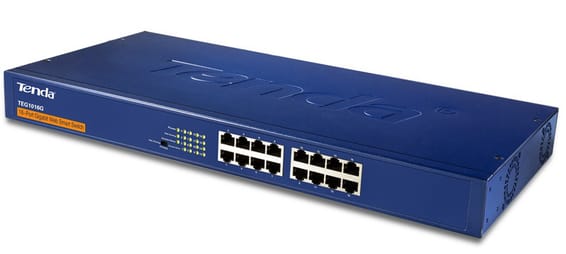 Switch Non Administrable Tenda TEG1016G 16 ports Gigabit 10/100/1000 Mbps - 19" rackable