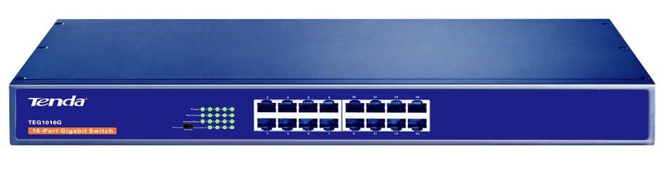 Switch Non Administrable Tenda TEH1600M 16 ports 10/100 Mbps - 19" rackable