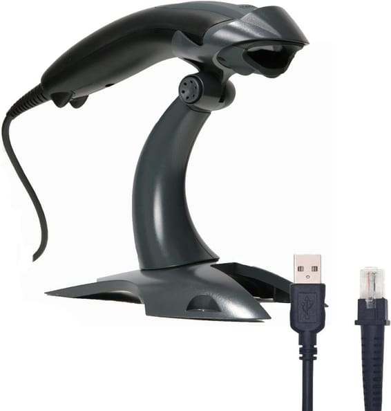 Barcode scanner laser Honeywell Voyager 1200g avec stand - USB (1200G-2USB-1)