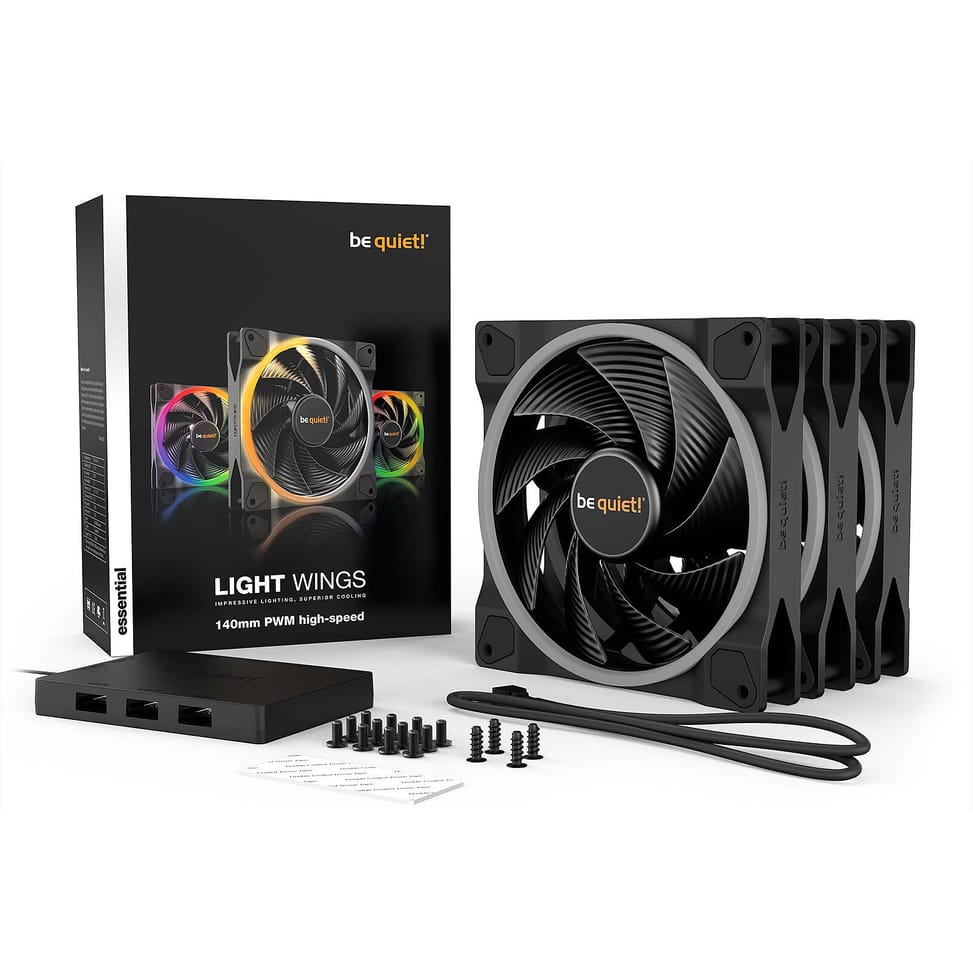 be quiet! Light Wings 140 mm PWM High Speed ARGB Triple Pack — image 4