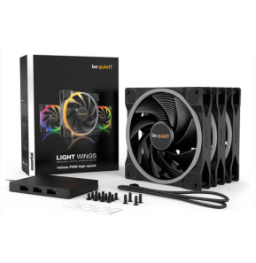 be quiet! Light Wings 140 mm PWM High Speed ARGB Triple Pack
