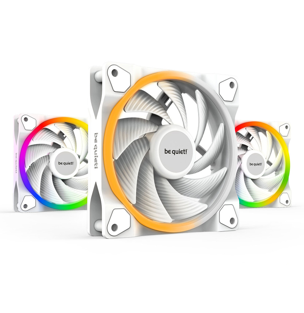 be quiet! Light Wings 120 mm PWM High Speed ARGB Triple Pack (blanc)
