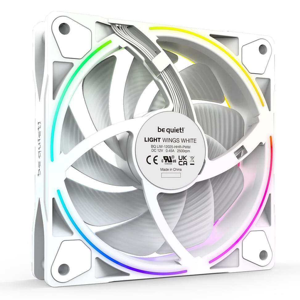 be quiet! Light Wings 120 mm PWM High Speed ARGB Triple Pack (blanc) — image 3