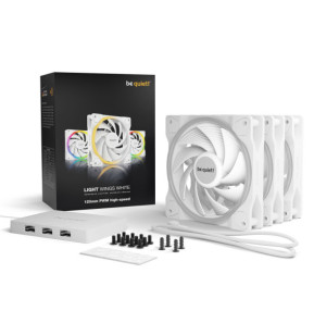 be quiet! Light Wings 120 mm PWM High Speed ARGB Triple Pack (blanc)