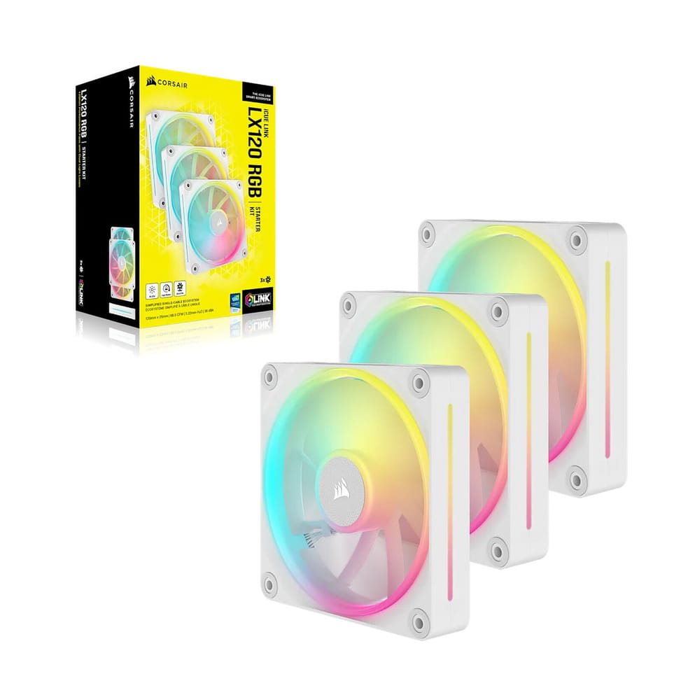 Corsair iCUE LINK LX120 RGB Triple Pack (Blanc) — image 5