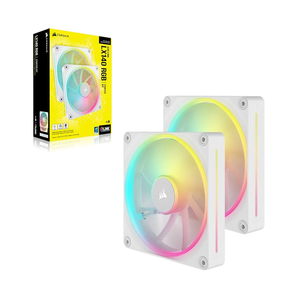 Corsair iCUE LINK LX140 RGB Dual Pack (Blanc) — image 5