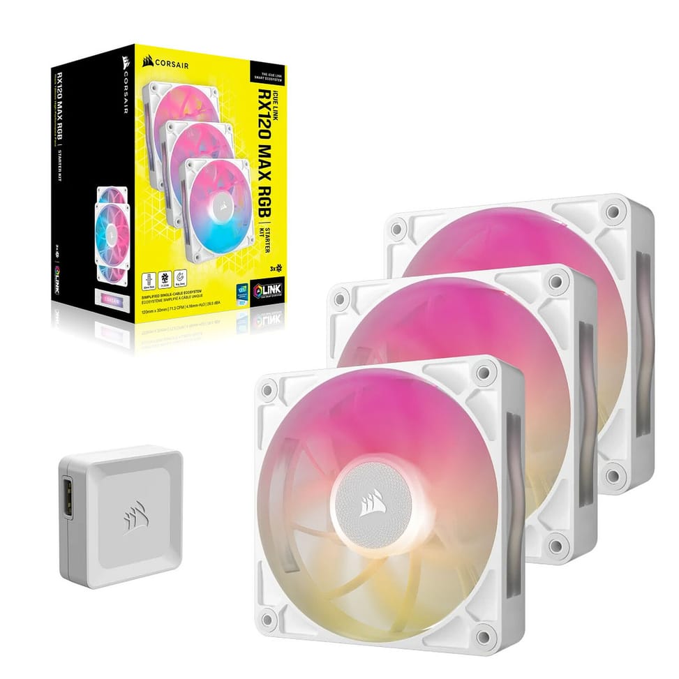 Corsair iCUE LINK RX120 MAX RGB Triple Pack (Blanc) — image 5