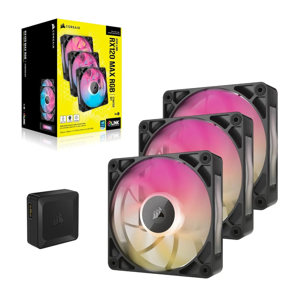 Corsair iCUE LINK RX120 MAX RGB Triple Pack (Noir) — image 5