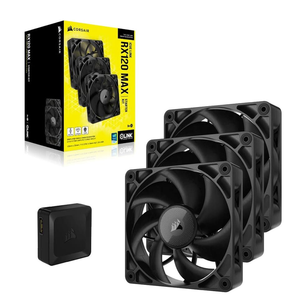 Corsair iCUE LINK RX120 MAX Triple Pack (Noir) — image 4