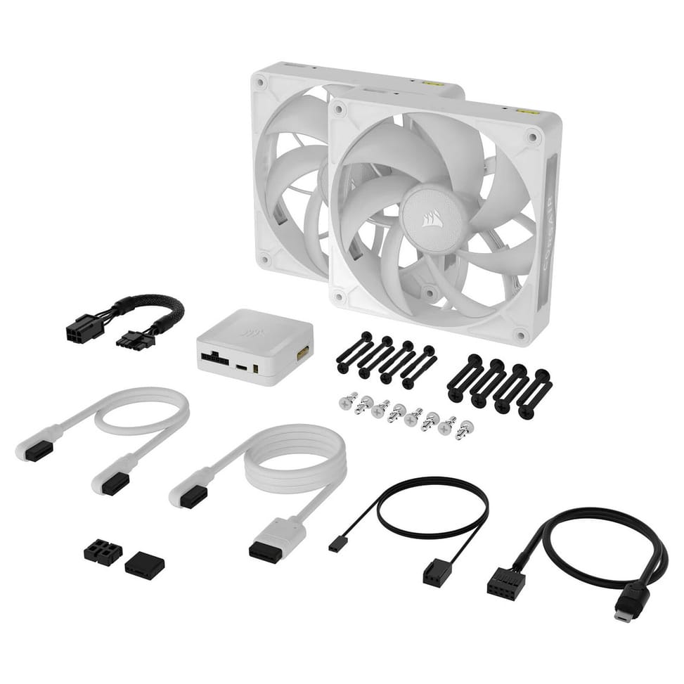 Corsair iCUE LINK RX140 MAX RGB Dual Pack (Blanc) — image 4
