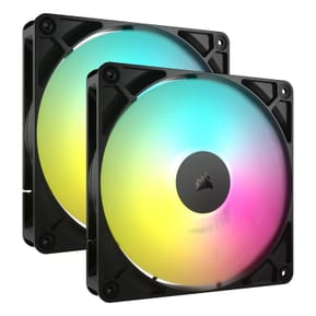 مروحة Corsair RS140 ARGB Dual Pack أسود