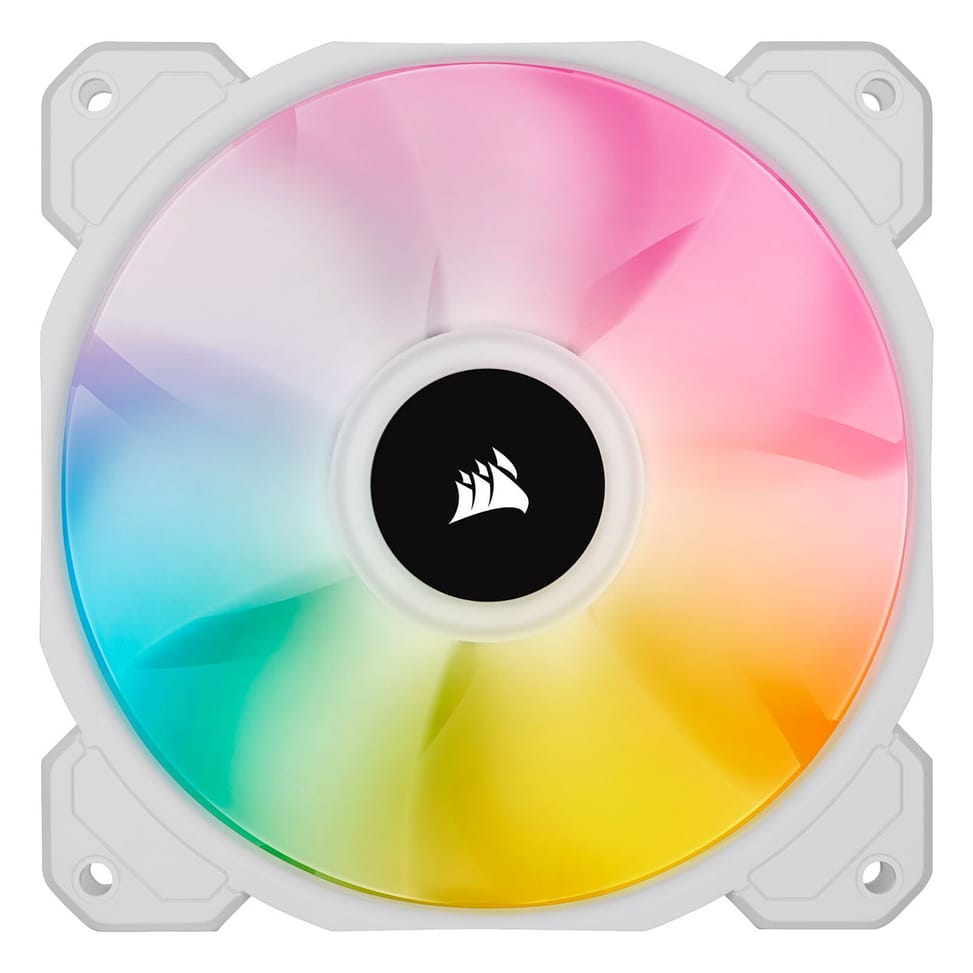 Corsair SP120 RGB ELITE Triple Pack Blanc + Ligthing Node CORE — image 2