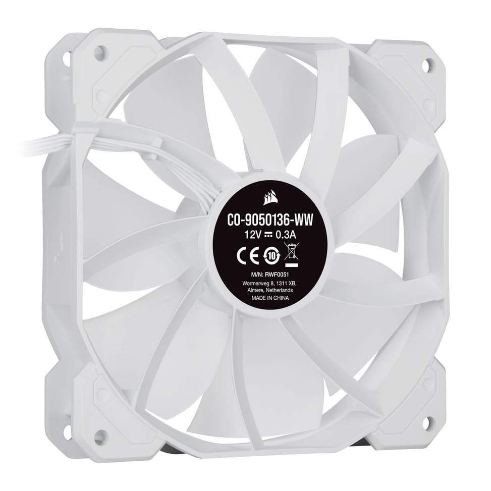 Corsair SP120 RGB ELITE Triple Pack Blanc + Ligthing Node CORE — image 3
