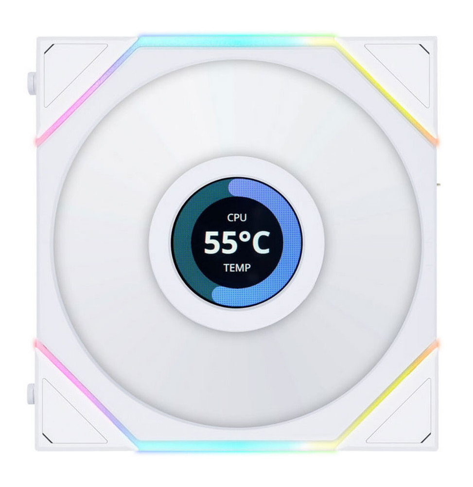 Lian Li Uni Fan TL120 LCD (blanc)