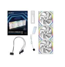 Lian Li Uni Fan SL Wireless 120 Reverse Blade (blanc) - Pack de 3
