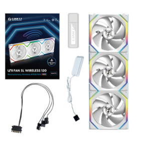 Lian Li Uni Fan SL Wireless 120 Reverse Blade (blanc) - Pack de 3