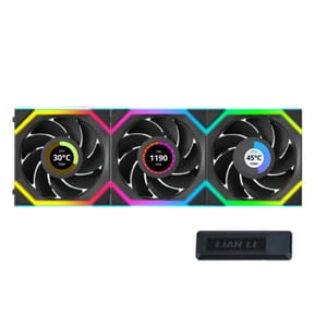 Lian Li Uni Fan SL Wireless LCD 120 (noir) - Pack de 3