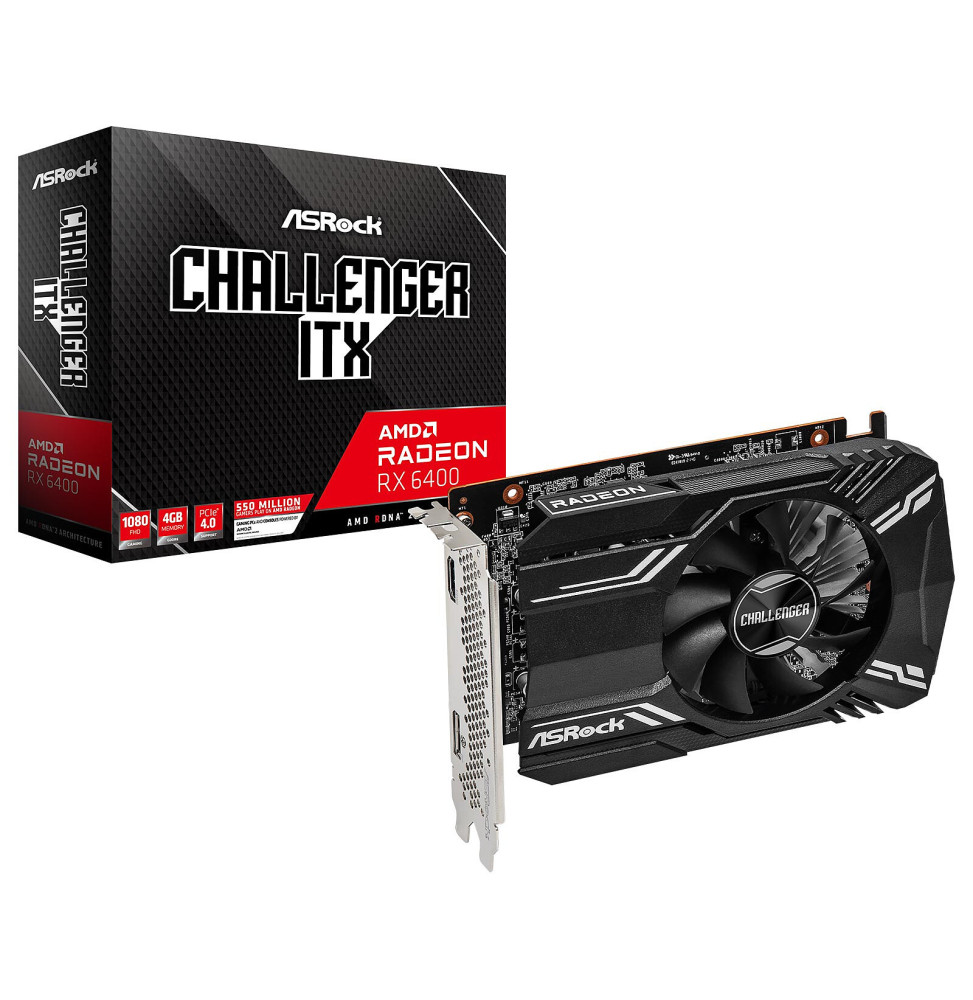 ASRock Radeon RX 6400 Challenger ITX 4GB prix Maroc