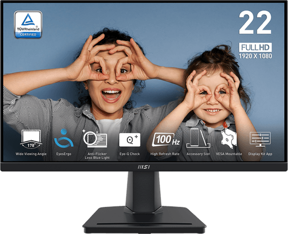 Écran 21.45” Full HD MSI Pro MP225V (9S6-3PE0CM-001)