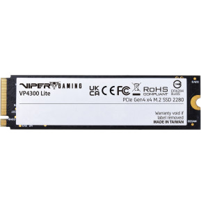 Disque Dur interne SSD Patriot VP4300 Lite M.2 2280 PCIe Gen4 x4 NVMe 1To (VP4300L1TBM28H)