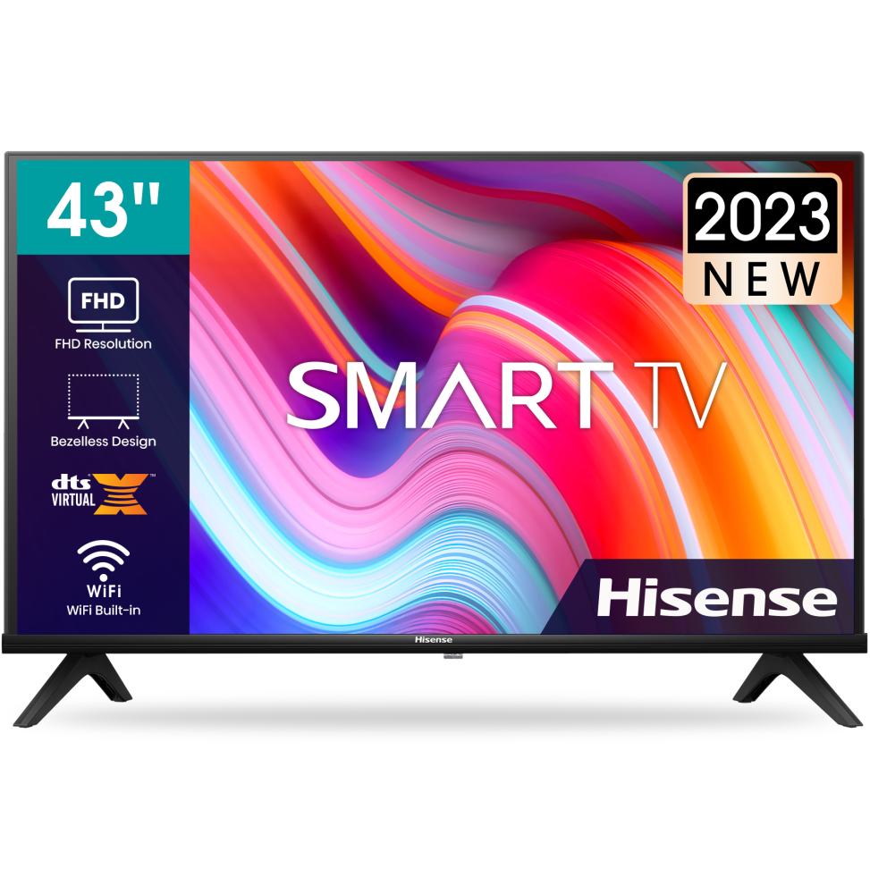 Téléviseur Hisense 43'' Smart FHD + Récepteur intégré (HIS43A4K)