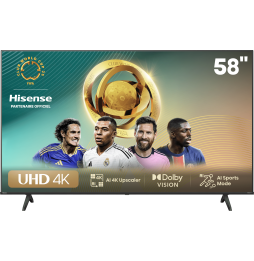 Téléviseur Hisense 58" Smart UHD 4K 58A6N + Récepteur intégré