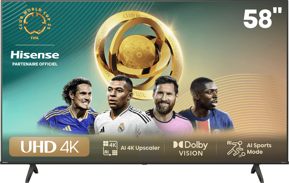 Hisense 58" Smart UHD 4K 58A6N TV + Built-in Receiver — image 1