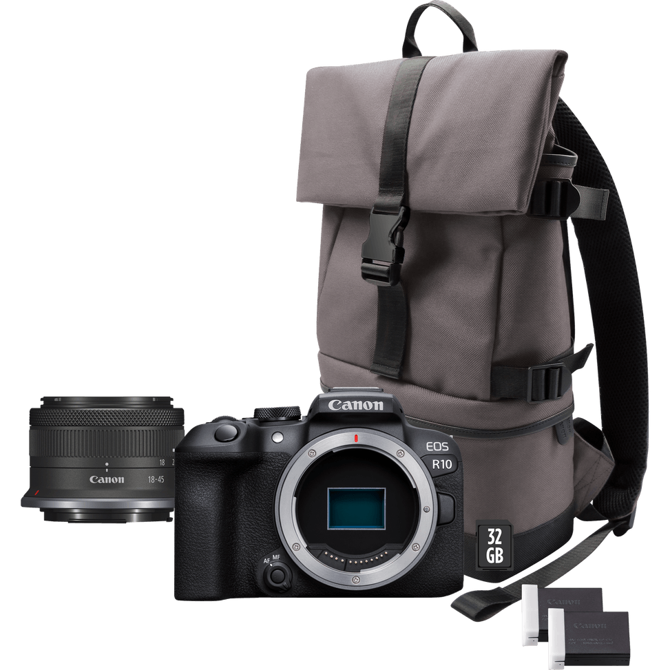 Appareil photo hybride Canon EOS R10 + RF-S 18-45mm F4.5-6.3 IS STM + sac à dos + carte SD + batterie supplémentaire — image 15
