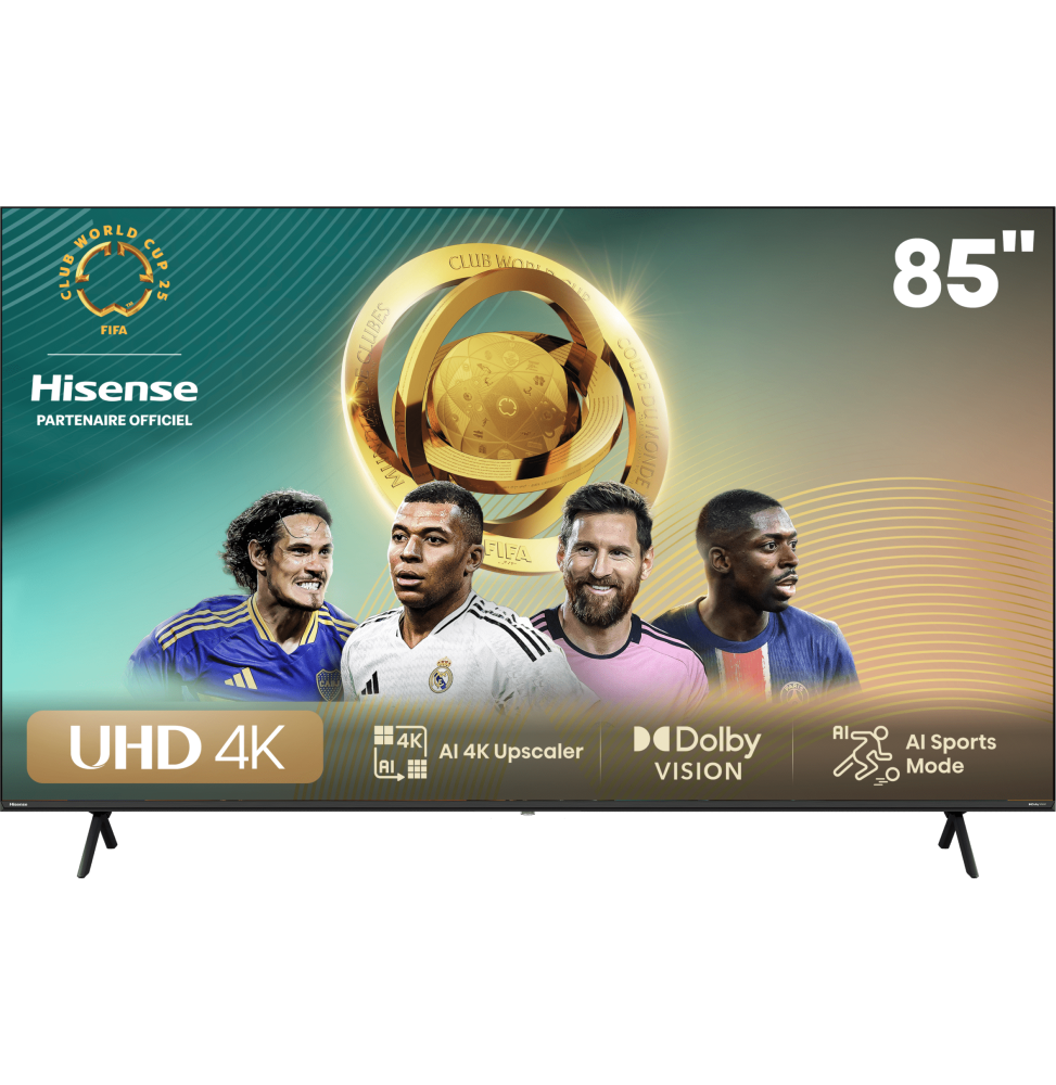 Téléviseur Hisense 85'' Smart UHD 4K 85A6N + Récepteur intégré