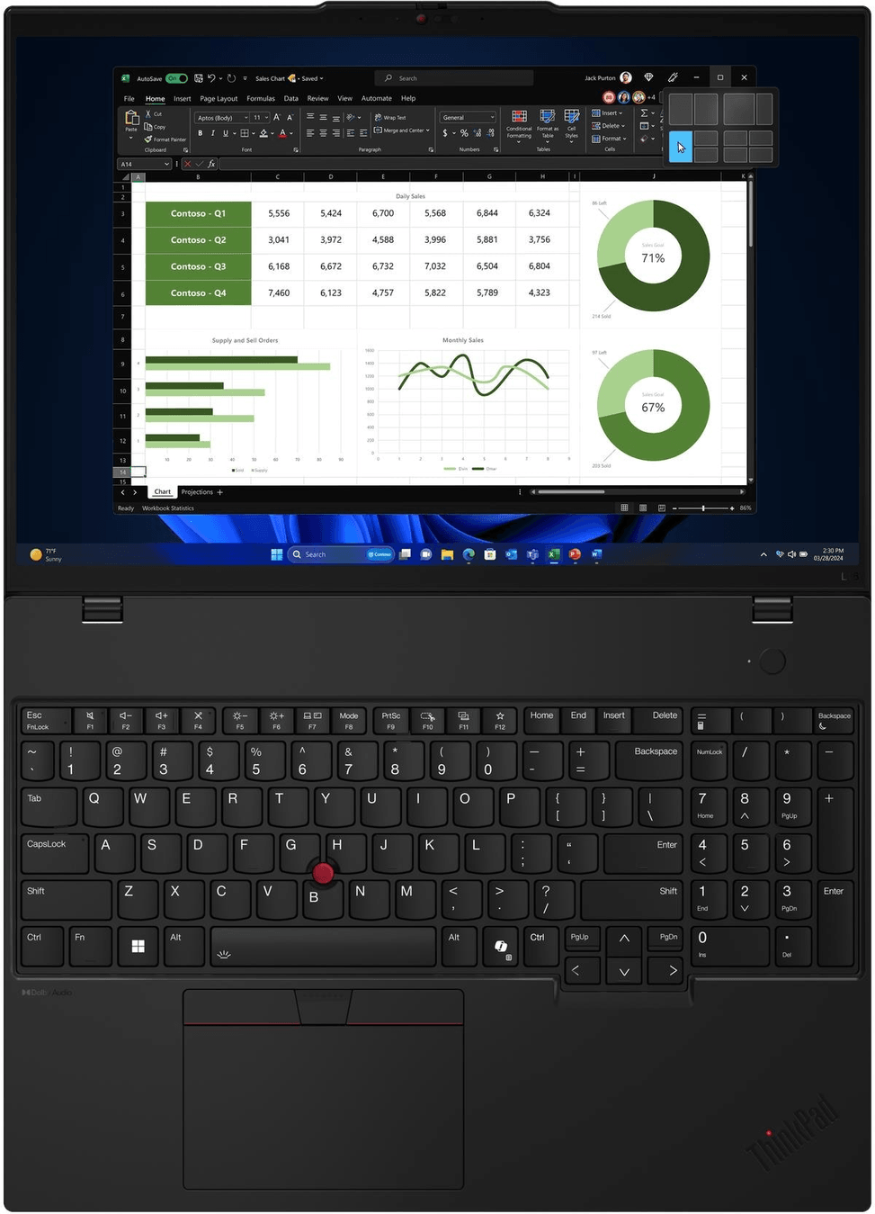 Ordinateur Portable Lenovo ThinkPad L16 Gen 1 (21L3000JFE) — image 4
