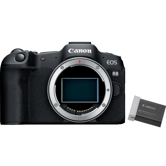 Appareil photo hybride Canon EOS R8 + batterie de rechange