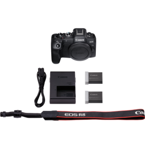 Appareil photo hybride Canon EOS R8 + batterie de rechange