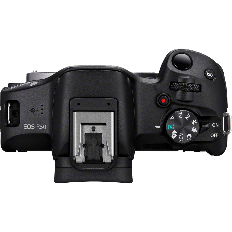 Appareil photo hybride Canon EOS R50, noir + objectif RF-S 18-45mm F4.5-6.3 IS STM + sac à dos + carte SD + batterie supplémenta — image 4