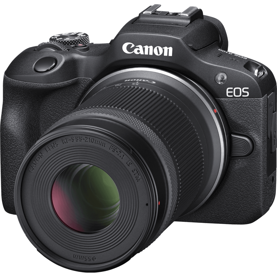 Appareil photo hybride Canon EOS R100 + objectif RF-S 18-45mm IS STM + objectif RF-S 55-210mm IS STM — image 3