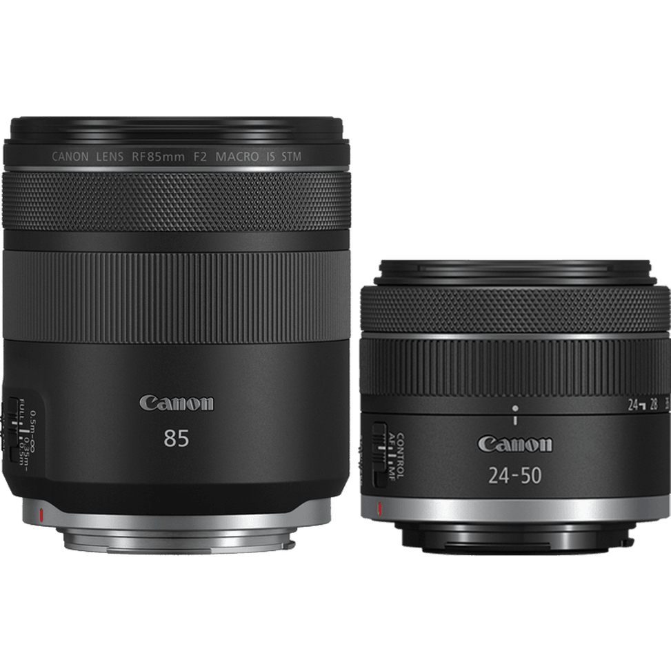 Appareil photo hybride Canon EOS R8, noir + objectif RF 85mm Macro IS STM + objectif RF 24-50mm IS STM — image 4