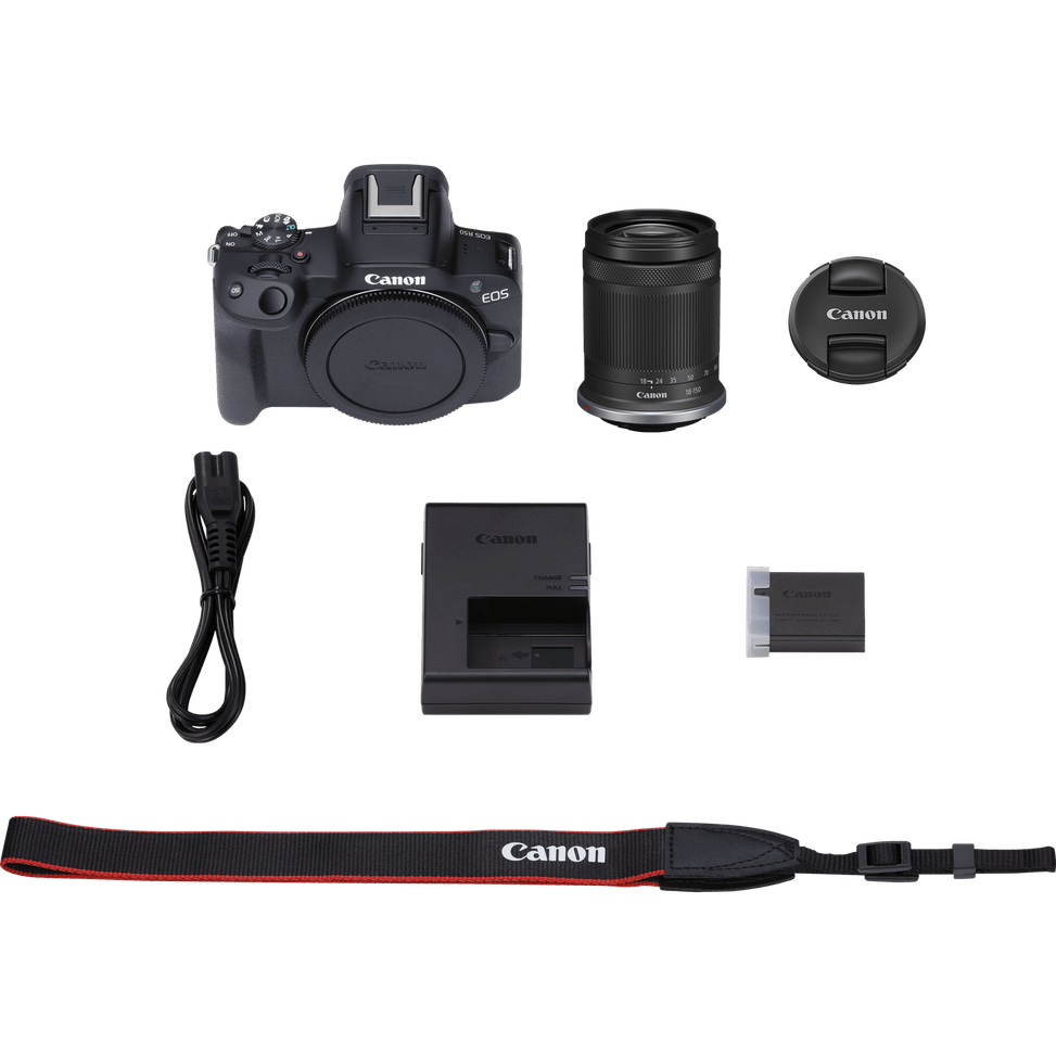Appareil photo hybride Canon EOS R50, noir + objectif RF-S 18-150 mm F3.5-6.3 IS STM — image 4