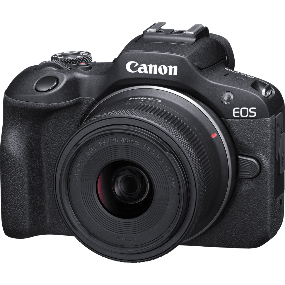 Appareil photo hybride Canon EOS R100 + RF-S 18-45mm F4.5-6.3 IS STM + sac à dos + carte SD — image 3