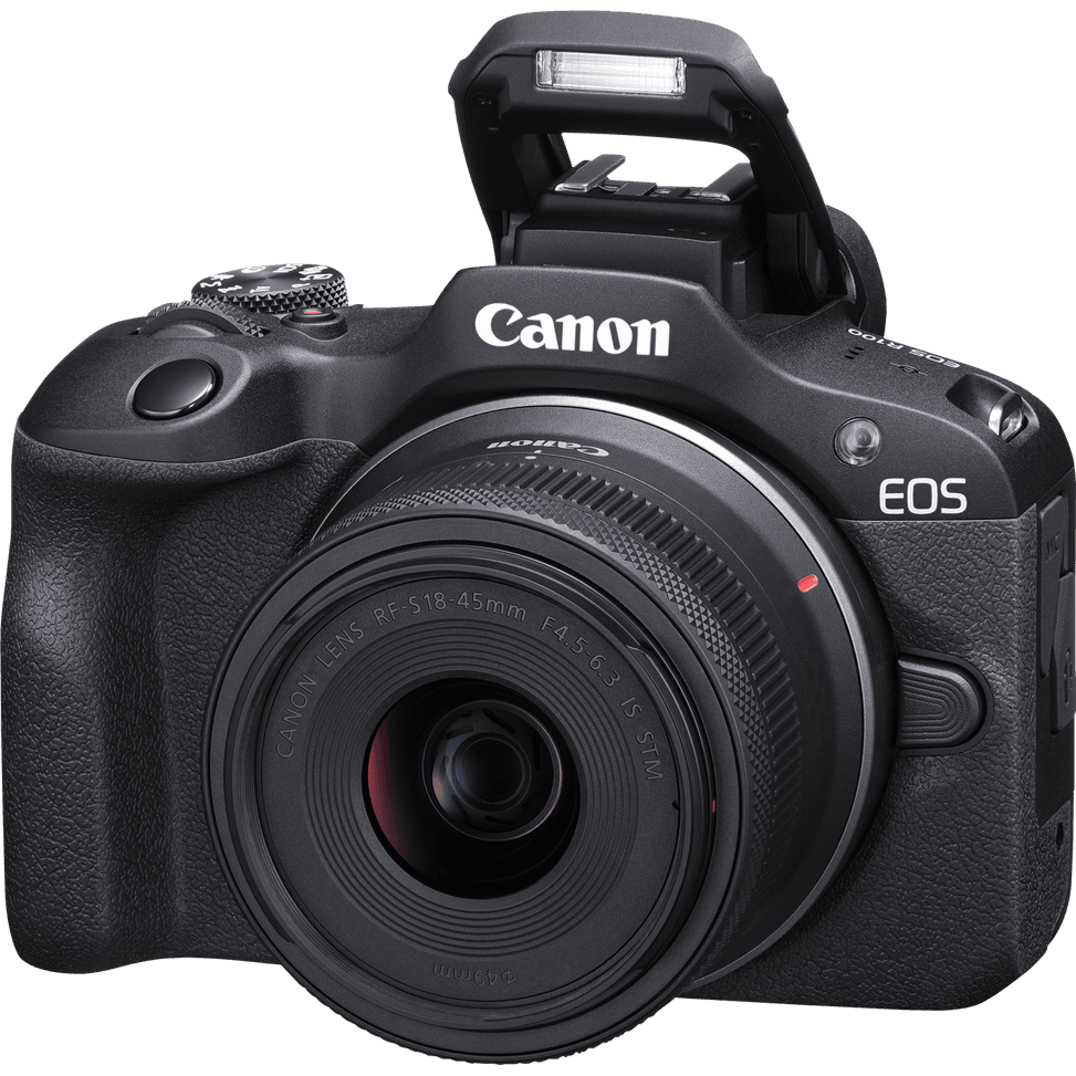 Appareil photo hybride Canon EOS R100 + RF-S 18-45mm F4.5-6.3 IS STM + sac à dos + carte SD — image 4