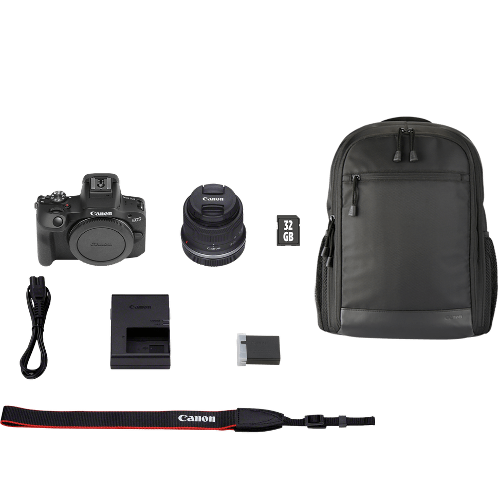 Appareil photo hybride Canon EOS R100 + RF-S 18-45mm F4.5-6.3 IS STM + sac à dos + carte SD — image 5