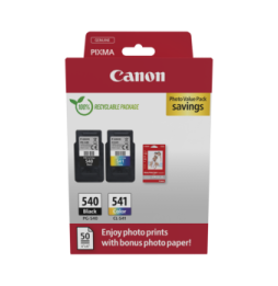 Pack à prix réduit de cartouches d'encre PG-540/CL-541 + papier photo Canon