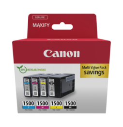 Multipack de cartouches d'encre Canon PGI-1500 BK/C/M/Y