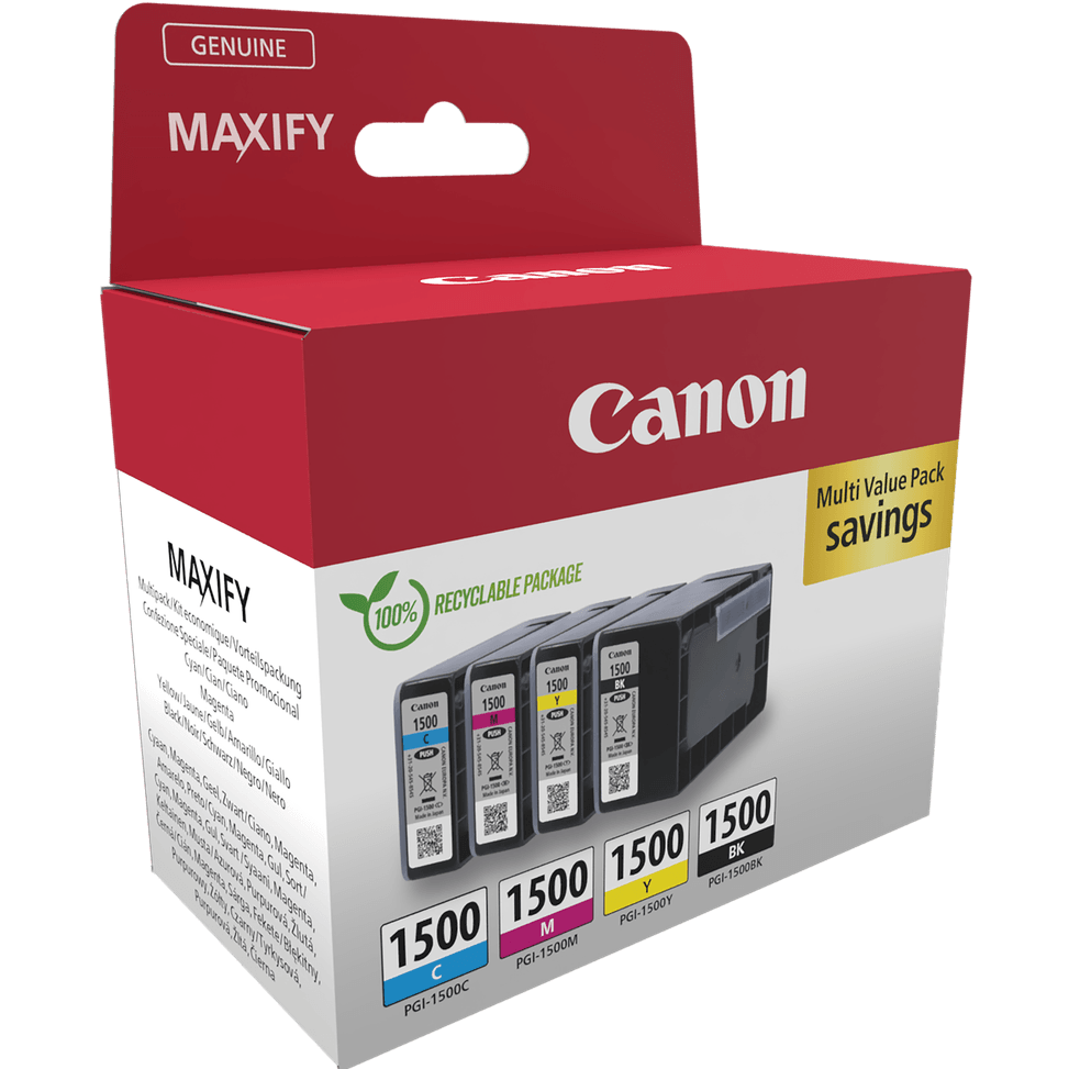 Multipack de cartouches d'encre Canon PGI-1500 BK/C/M/Y — image 2