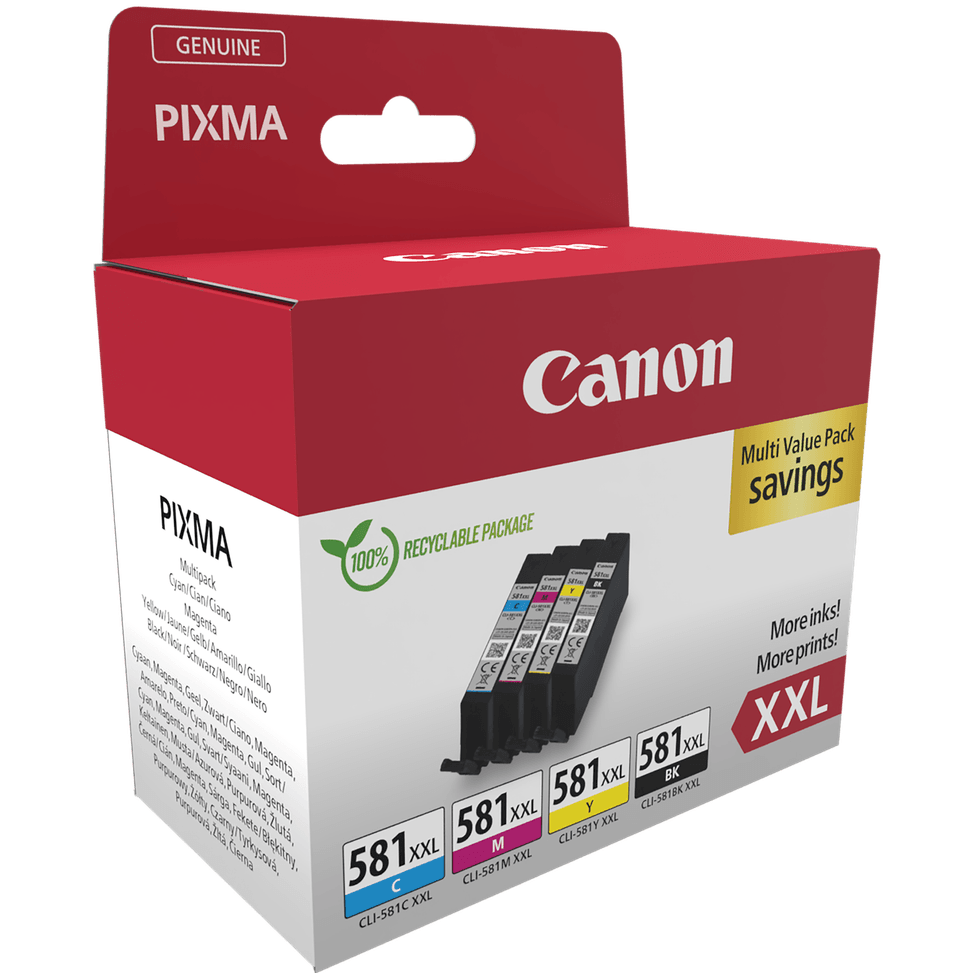 Multipack de cartouches d'encre à haut rendement Canon CLI-581XXL BK/C/M/Y — image 2