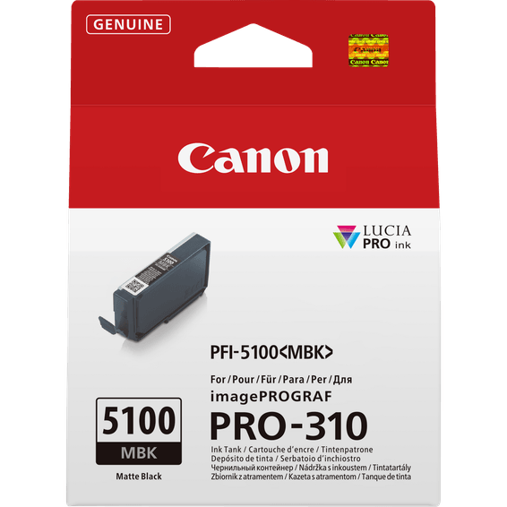 Cartouche d'encre noir mat Canon PFI-5100MBK