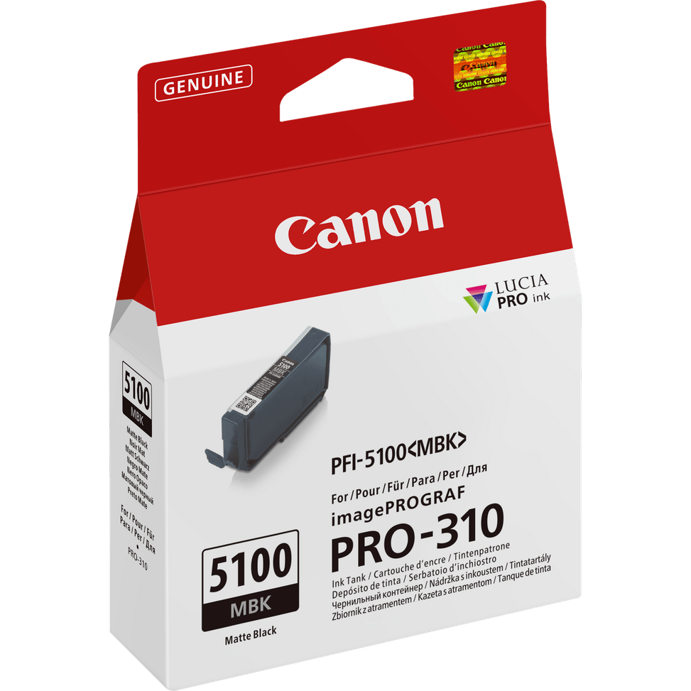 Cartouche d'encre noir mat Canon PFI-5100MBK — image 2