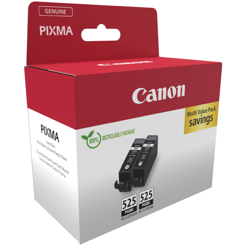 Cartouche d'encre noire pigmentée Canon PGI-525PGBK (lot de deux paquets) — image 2