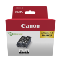 Pack de 2 cartouches d'encre noire Canon PGI-35BK