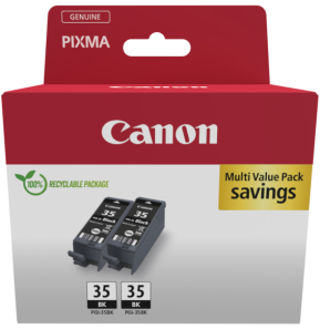 Pack de 2 cartouches d'encre noire Canon PGI-35BK